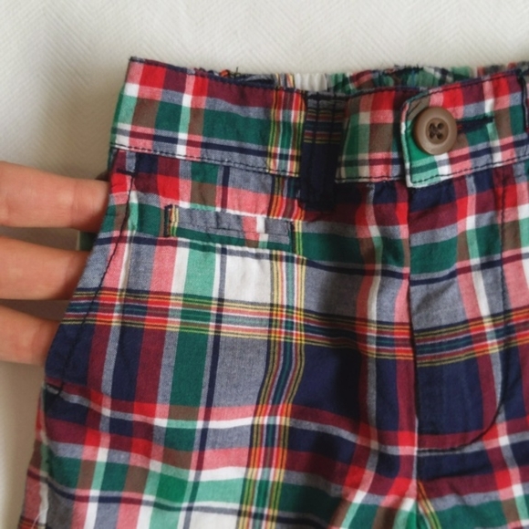 polo by ralph lauren preppy colorful summer plaid shorts 12 months baby boy - Picture 2 of 5